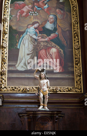 Interior San Giuseppe parrocchia cattolica di Beilstein lungo la Mosella (Germania) Foto Stock