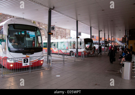 Stazione degli autobus nella città di Cork in Irlanda Foto Stock