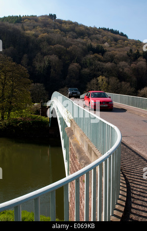 Bigsweir Ponte e fiume Wye vicino, Llandogo Monmouthshire, Wales, Regno Unito Foto Stock