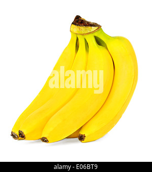 Grappolo di banane isolati su sfondo bianco Foto Stock