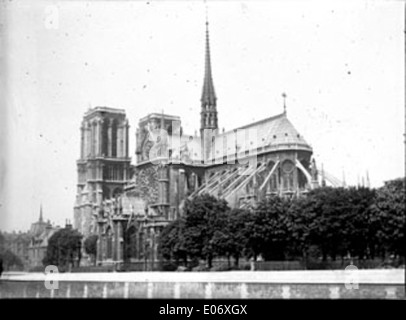 Vue générale de l'abside de la cathédrale Notre-dame de Paris, mai 1899 Foto Stock