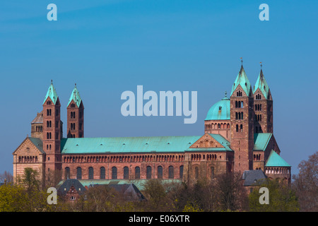 La cattedrale della città di Speyer in Rheinland Pfalz Germania Foto Stock