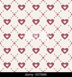 Abstract seamless pattern con cuori Foto Stock