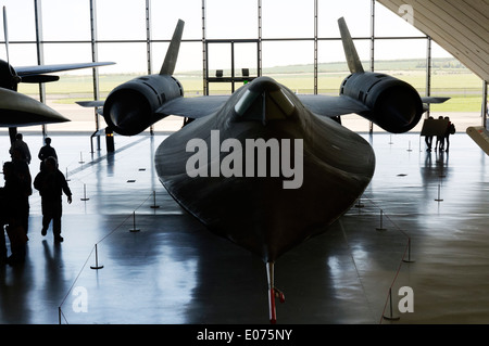 Il Lockheed SR-71 Blackbird aerei di ricognizione a Duxford Air Museum in Inghilterra Foto Stock