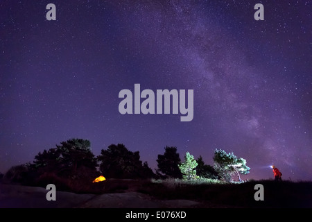 Via Lattea con un incremento di oltre il Hattusaari isola, Helsinki, Finlandia, UE Foto Stock