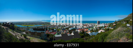 Muizenberg e False Bay Panorama, Cape Town, Sud Africa Foto Stock