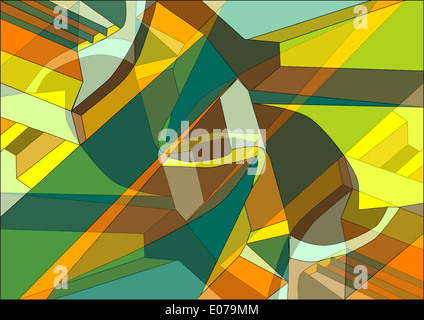 Abstract forme geometriche Foto Stock