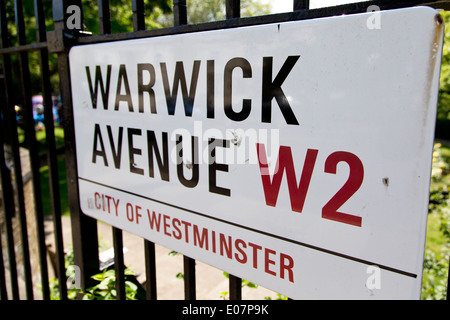 Warwick Avenue, Little Venice, Londra, Regno Unito. Foto Stock