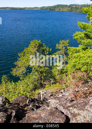 Punto di tuono coltello BWCAW Lago Foto Stock