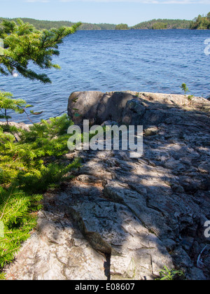 Lago di coltello BWCAW siltstone quarry Foto Stock