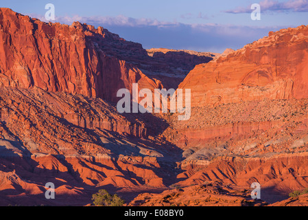 Formazione di rocce nel Parco nazionale di Capitol Reef. Utah, Stati Uniti. Foto Stock
