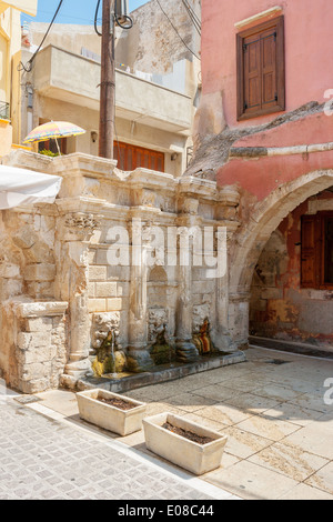 Rimondi fontana. Rethymno. Creta, Grecia Foto Stock