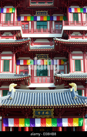 Dente del Buddha reliquia tempio, Chinatown, Singapore. Foto Stock