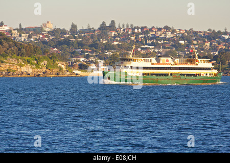 Manley traghetto passa Watsons, Sidney. Foto Stock