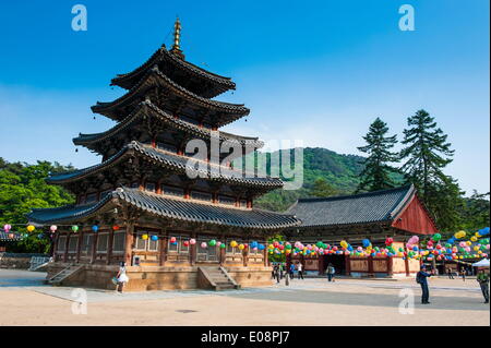 Beopjusa tempio complesso, Corea del Sud, Asia Foto Stock