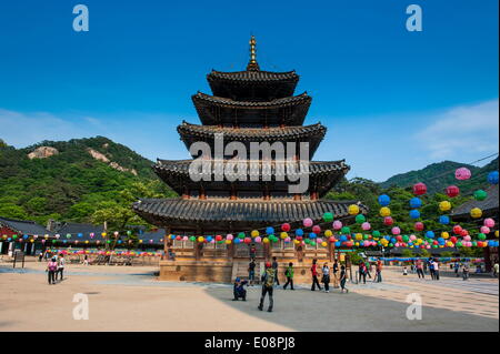 Beopjusa tempio complesso, Corea del Sud, Asia Foto Stock