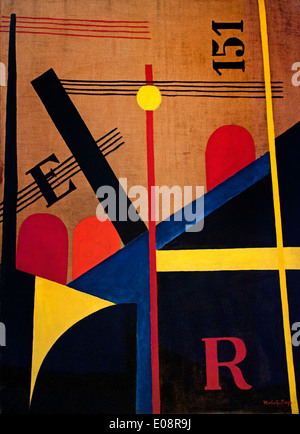 Grande pittura ferroviaria 1920 László Moholy Nagy 1895-1946 nato in Ungheria American Stati Uniti d'America Foto Stock