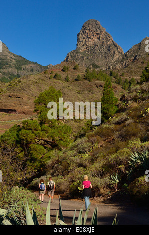 Roque Argando. La Gomera, Provincia di Santa Cruz de Tenerife. Isole Canarie. Spagna. Europa Foto Stock