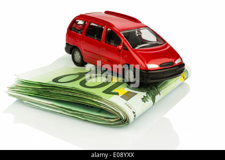 Euro e auto Foto Stock