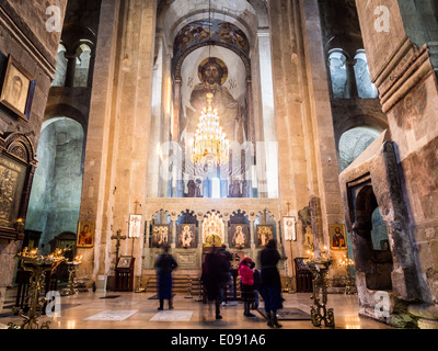 Cattedrale di Svetitskhoveli a Mtskheta, la vecchia capitale della Georgia. Foto Stock