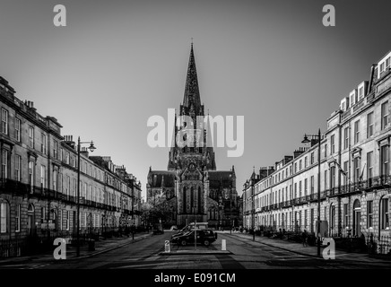 La Cattedrale di St Mary in bianco e nero Foto Stock