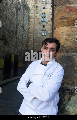 Jean-Christophe Novelli, chef e scuola di cucina titolare, ad Alnwick food fair, Northumberland, Settembre 2013 Foto Stock