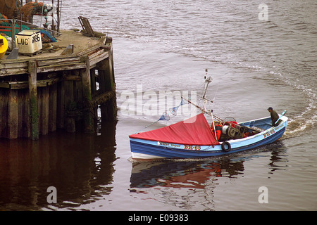 Barca da pesca, North Shields Fish quay Foto Stock