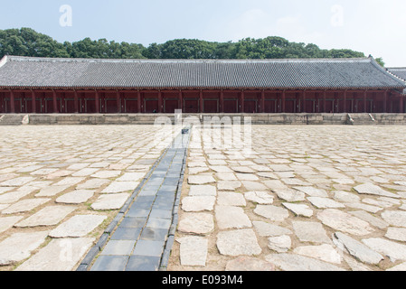 Sacrario di Jongmyo a Seul, Corea del Sud, sito del Patrimonio Mondiale Foto Stock