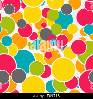 Abstract cerchio lucido Seamless sfondo Pattern illustrazione vettoriale. Foto Stock