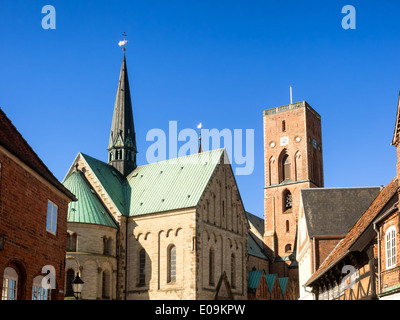 Ribe Cattedrale (Chiesa di Nostra Signora). La cattedrale fu iniziata tra il 1150 e il 1175 e completata tra il 1225 e il 1250. Foto Stock