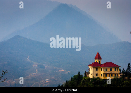 Il paesaggio intorno a Sa Pa, Lao Cai Provincia, Vietnam Foto Stock