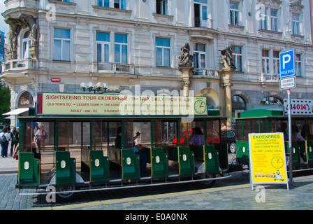 Gita Turistica Treno Ekoexpres, Staré Mesto, Città Vecchia, Praga, Repubblica Ceca, Europa Foto Stock