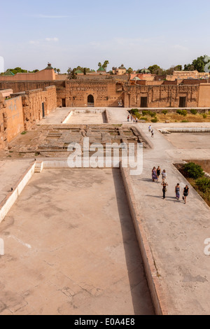 Rovine di El Badii Palace, Marrakech, Marocco, Africa del Nord. Foto Stock