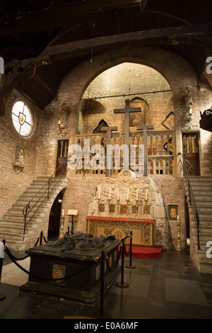 Interno del Jeruzalemkerk, la Chiesa di Gerusalemme in Brugge A Bruges, Belgio Foto Stock