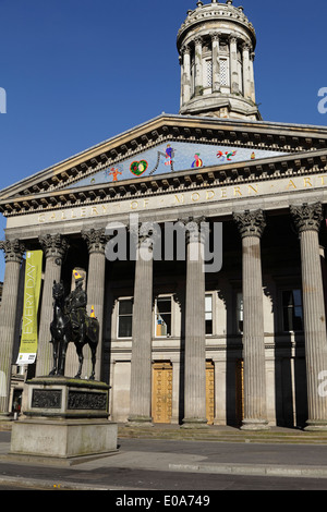 Gallery of Modern Art Glasgow, façade in Royal Exchange Square / Queen Street nel centro della città, Scozia, Regno Unito Foto Stock