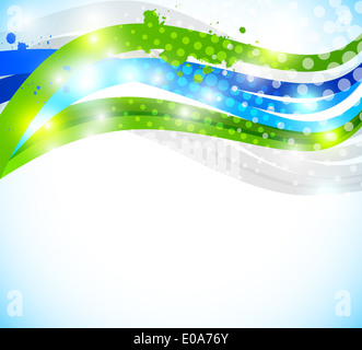 Lucido sfondo ondulate. Illustrazione astratta Foto Stock
