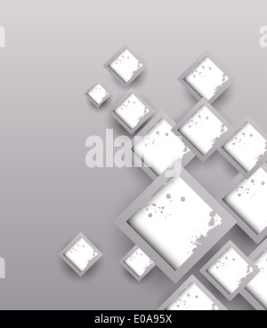 Lo sfondo con il grunge piazze. Illustrazione astratta Foto Stock