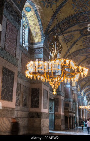Il narthax interna, Aya Sofya, Sultanahmet, Istanbul, Turchia Foto Stock