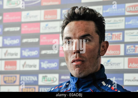 Belfast, Irlanda del Nord, Regno Unito. Il 7 maggio, 2014. Ciclista spagnolo Joaquim Rodriguez alla conferenza stampa per il lancio del Giro d'Italia cycle race Credit: stephen Barnes/Alamy Live News Foto Stock