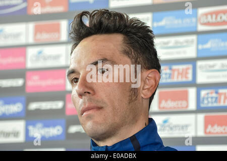 Belfast, Irlanda del Nord, Regno Unito. Il 7 maggio, 2014. Ciclista spagnolo Joaquim Rodriguez alla conferenza stampa per il lancio del Giro d'Italia cycle race Credit: stephen Barnes/Alamy Live News Foto Stock