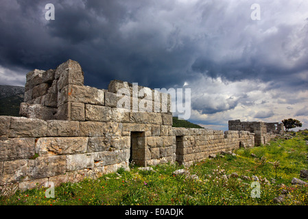 A lui antico forte di Eleutherae ("Eleftherai'-4secolo BC), Attica, Grecia. Foto Stock