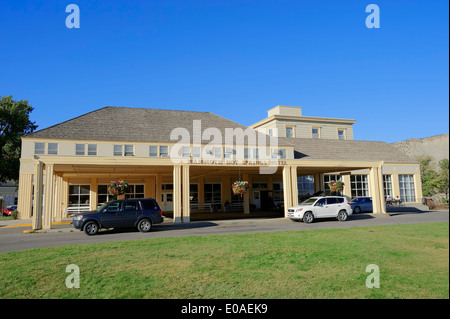 Hotel, Mammoth Hot Springs, il Parco nazionale di Yellowstone, Wyoming USA Foto Stock