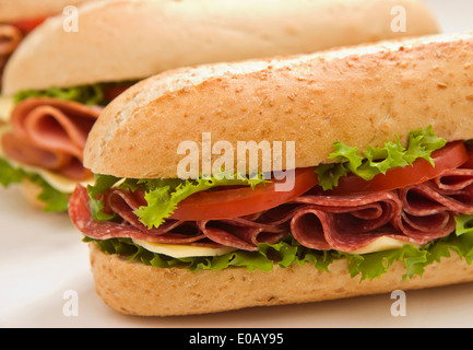 Tutto il frumento deli sandwich close up Foto Stock