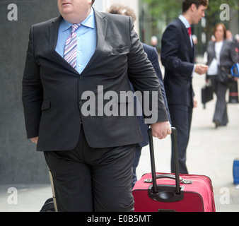 Fat Man obesi in business suit Foto Stock