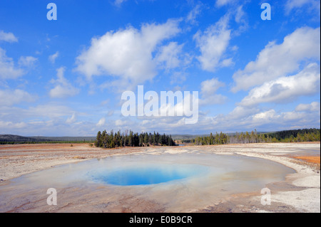 Pool di opale, Midway Geyser Basin, il Parco nazionale di Yellowstone, STATI UNITI D'AMERICA Foto Stock