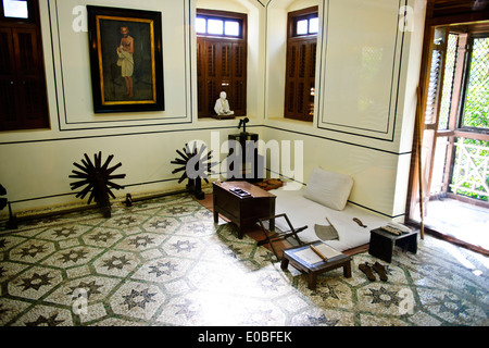 Museo Mahat,Mani Bhavan,qui Mahatma Gandi alloggiato durante la visita di Bombay dal 1917-1934,foto,record,libri,Mumbai,Bombay, India Foto Stock