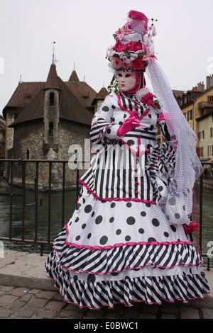 Carnevale veneziano di Annecy, Haute-Savoie, Rhone-Alpes, Francia Foto Stock