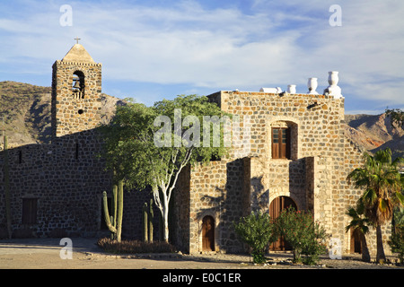 Santa Rosalia de Mulege missione (ca. 1770), Mulege, Baja California Sur, Messico Foto Stock