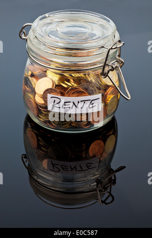 Precauzione Pension La Pensione denaro precauzioni età vecchiaia disposizioni pensione pensione precauzione precauzione titolare di pensione o di rendita fatta provisi Foto Stock