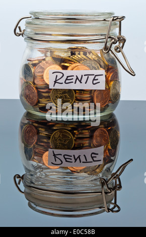 Precauzione Pension La Pensione denaro precauzioni età vecchiaia disposizioni pensione pensione precauzione precauzione titolare di pensione o di rendita fatta provisi Foto Stock